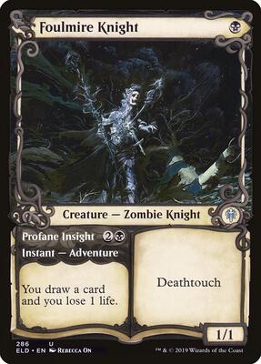 Foulmire Knight (Showcase) card from Throne of Eldraine