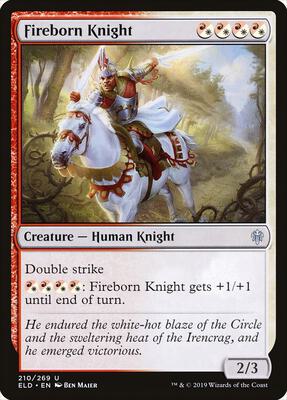 Fireborn Knight card from Throne of Eldraine