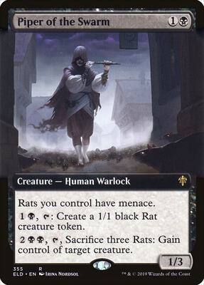 Piper of the Swarm (Extended Art) card from Throne of Eldraine
