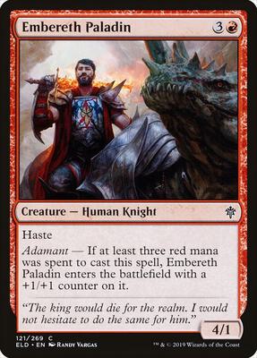 Embereth Paladin card from Throne of Eldraine