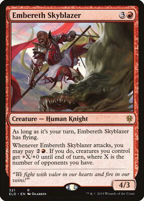Embereth Skyblazer card from Throne of Eldraine