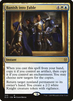 Banish into Fable card from Throne of Eldraine