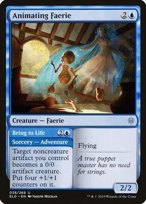 Animating Faerie card from Throne of Eldraine