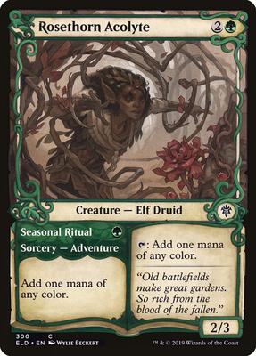Rosethorn Acolyte (Showcase) card from Throne of Eldraine