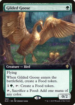 Gilded Goose (Extended Art) card from Throne of Eldraine