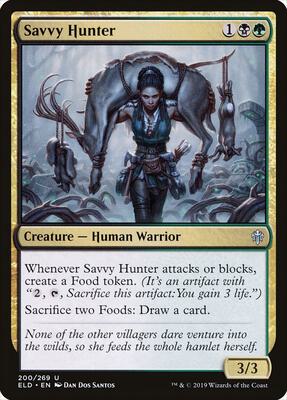 Savvy Hunter card from Throne of Eldraine