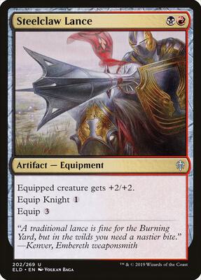 Steelclaw Lance card from Throne of Eldraine