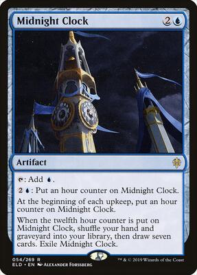 Midnight Clock card from Throne of Eldraine