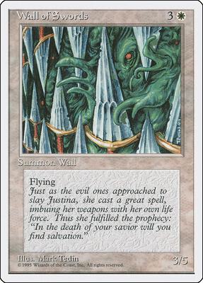 Wall of Swords card from Fourth Edition