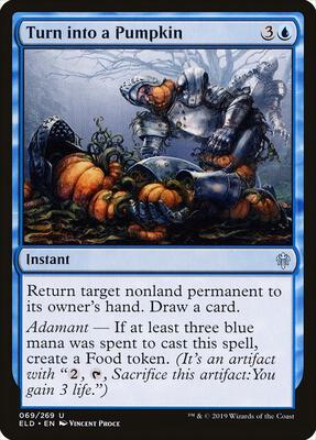 Turn into a Pumpkin card from Throne of Eldraine