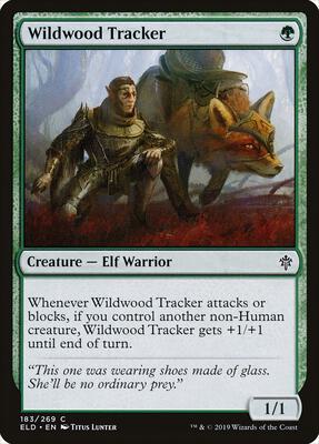 Wildwood Tracker card from Throne of Eldraine