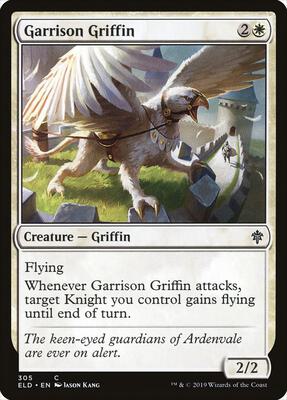 Garrison Griffin card from Throne of Eldraine