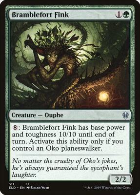 Bramblefort Fink card from Throne of Eldraine