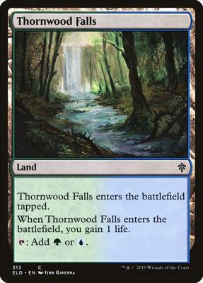 Thornwood Falls card from Throne of Eldraine