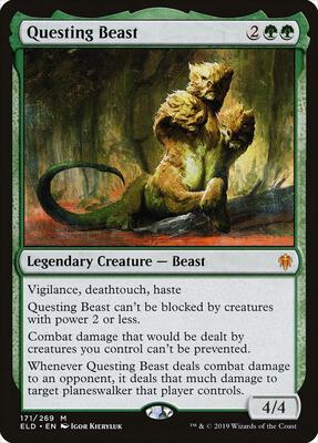 Questing Beast card from Throne of Eldraine