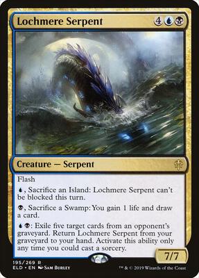 Lochmere Serpent card from Throne of Eldraine