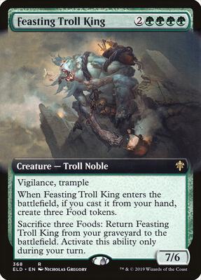 Feasting Troll King (Extended Art) card from Throne of Eldraine