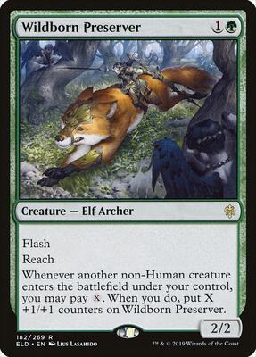 Wildborn Preserver card from Throne of Eldraine