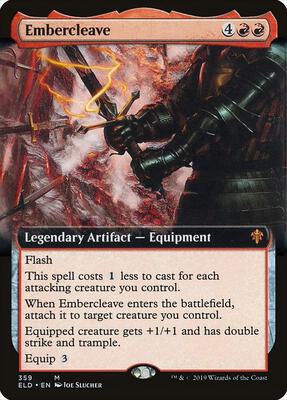 Embercleave (Extended Art) card from Throne of Eldraine
