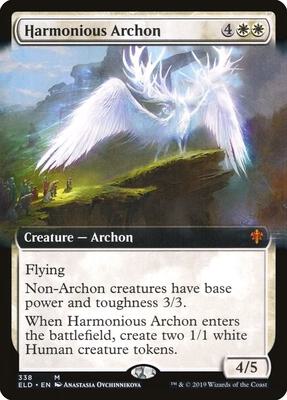 Harmonious Archon (Extended Art) card from Throne of Eldraine