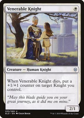 Venerable Knight card from Throne of Eldraine