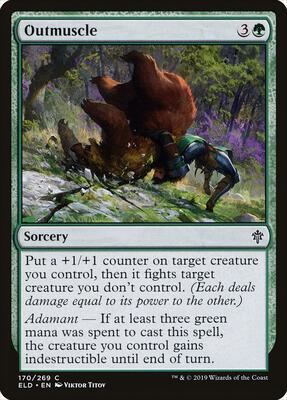 Outmuscle card from Throne of Eldraine