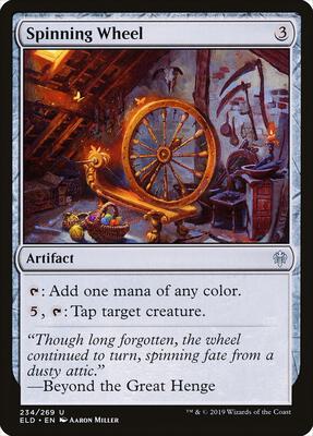 Spinning Wheel card from Throne of Eldraine