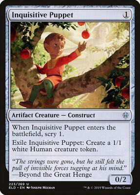 Inquisitive Puppet card from Throne of Eldraine