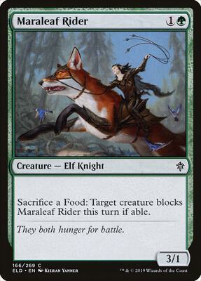 Maraleaf Rider card from Throne of Eldraine