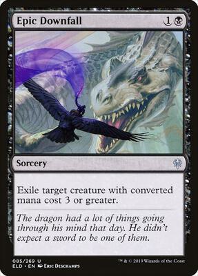 Epic Downfall card from Throne of Eldraine