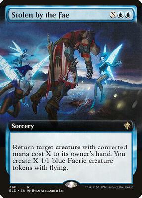 Stolen by the Fae (Extended Art) card from Throne of Eldraine