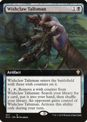 Wishclaw Talisman (Extended Art) card from Throne of Eldraine