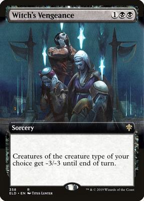 Witch's Vengeance (Extended Art) card from Throne of Eldraine