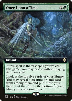 Once Upon a Time (Extended Art) card from Throne of Eldraine
