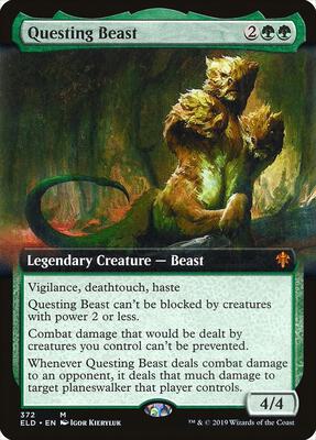 Questing Beast (Extended Art) card from Throne of Eldraine