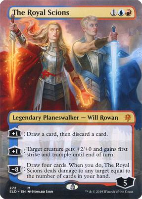 The Royal Scions (Borderless) card from Throne of Eldraine