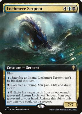 Lochmere Serpent (Extended Art) card from Throne of Eldraine