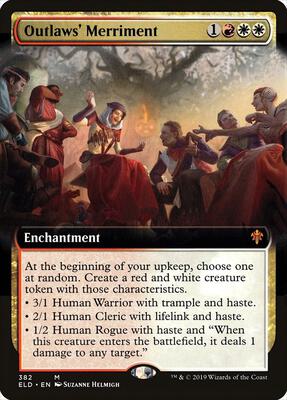 Outlaws' Merriment (Extended Art) card from Throne of Eldraine