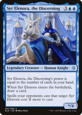 Syr Elenora, the Discerning card from Throne of Eldraine
