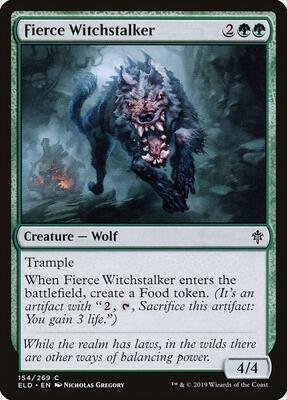 Fierce Witchstalker card from Throne of Eldraine