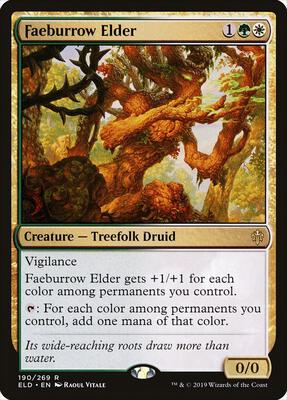 Faeburrow Elder card from Throne of Eldraine