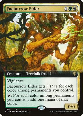 Faeburrow Elder (Extended Art) card from Throne of Eldraine