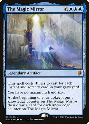 The Magic Mirror card from Throne of Eldraine