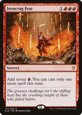Irencrag Feat card from Throne of Eldraine