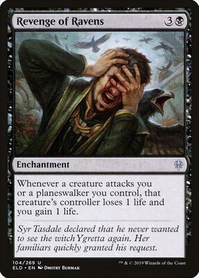 Revenge of Ravens card from Throne of Eldraine