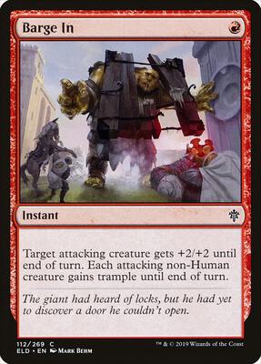 Barge In card from Throne of Eldraine
