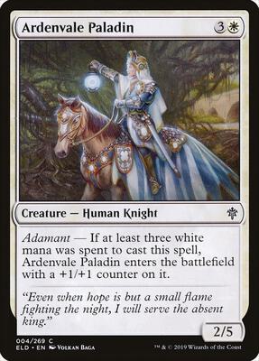 Ardenvale Paladin card from Throne of Eldraine