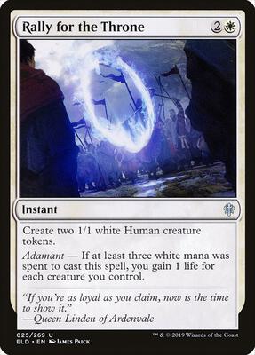Rally for the Throne card from Throne of Eldraine