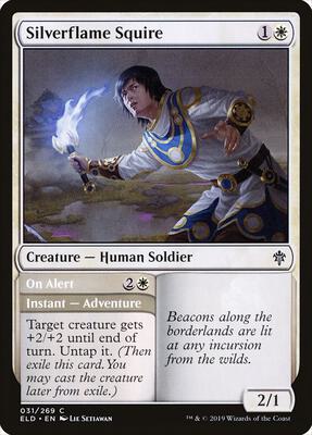 Silverflame Squire card from Throne of Eldraine