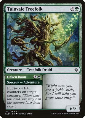Tuinvale Treefolk card from Throne of Eldraine